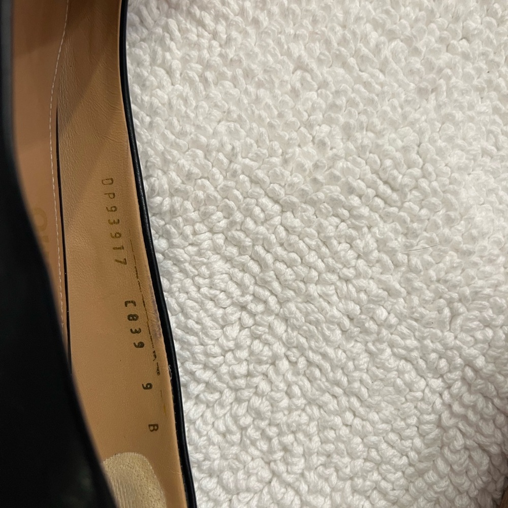 Salvatore Ferragamo Black Patent Leather Block Heel Pumps with Gold Accent - Picture 8 of 9